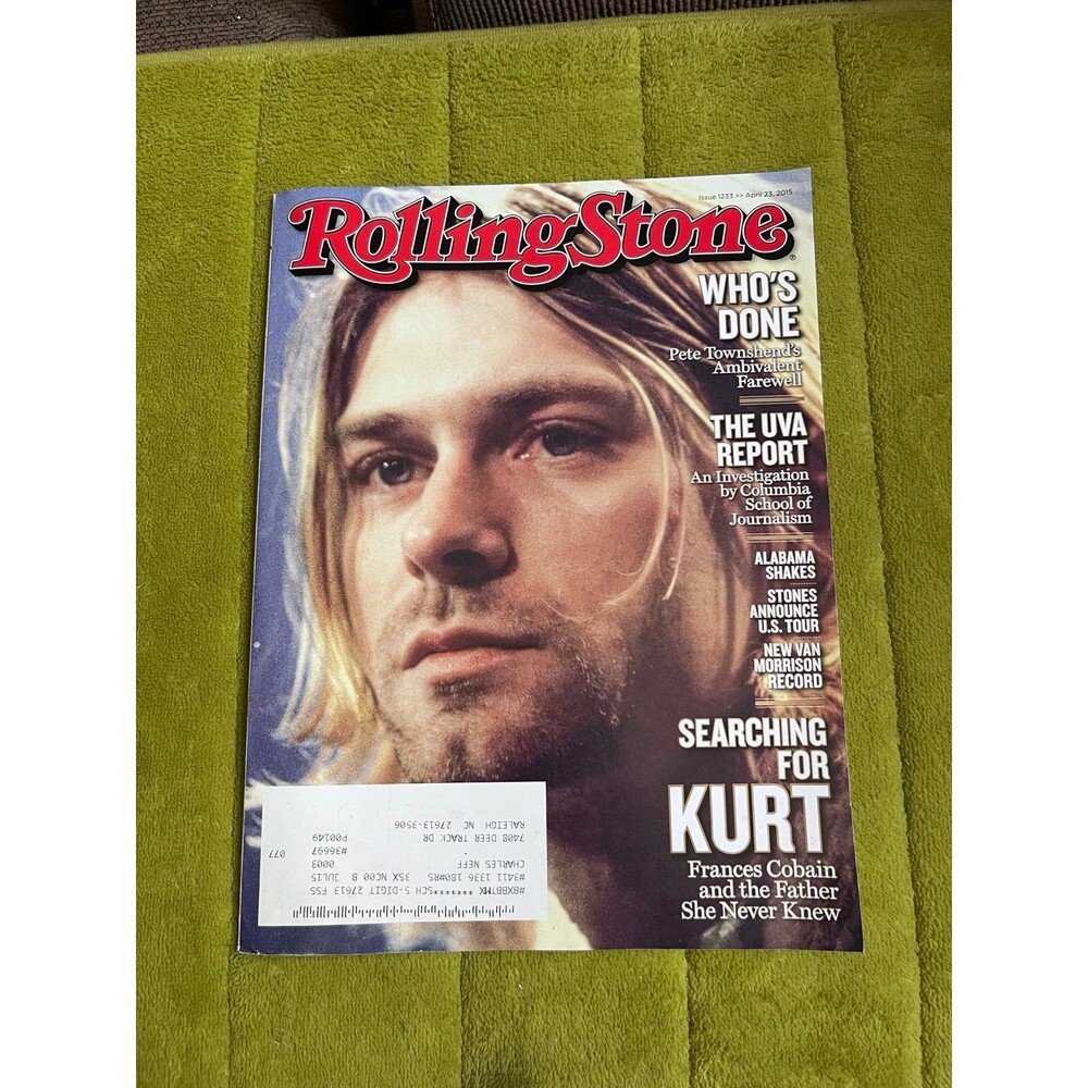 Rolling Stone Magazine#1233 April 23, 2015 Kurt Cobain Cover Nirvana Collectible